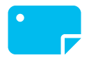 Blaues Smartphone-Symbol mit aufgeklapptem Display